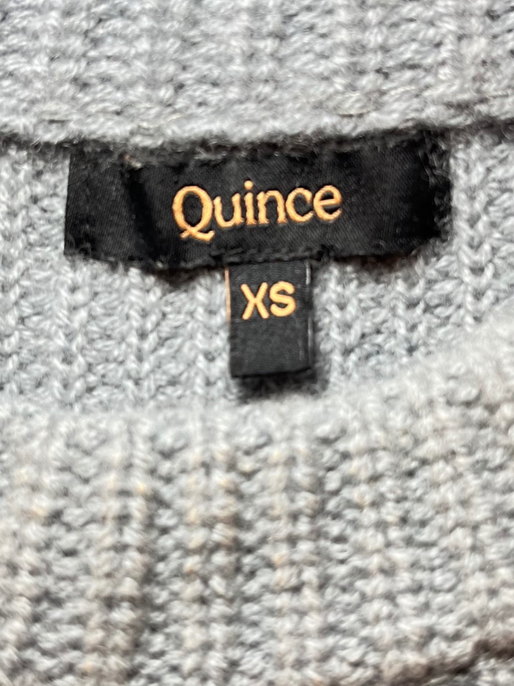 Quince 100% Cashmere Dusty Blue Fisherman Crew Neck Sweater Size XS - Picture 4 of 7